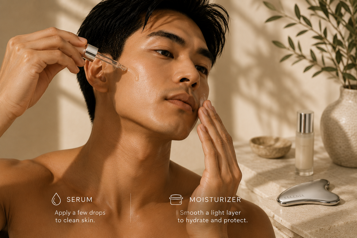 Prepare skin for gua sha